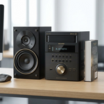 Sharp XL-BH250GL 5-Disc Micro Shelf System ? Bluetooth Streaming, NFC, and Carbon Fiber Finish - Vignette | Home Cozy Nest