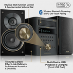 Sharp XL-BH250GL 5-Disc Micro Shelf System ? Bluetooth Streaming, NFC, and Carbon Fiber Finish - Vignette | Home Cozy Nest