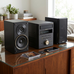 Sharp XL-BH250GL 5-Disc Micro Shelf System ? Bluetooth Streaming, NFC, and Carbon Fiber Finish - Vignette | Home Cozy Nest