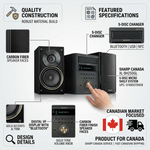 Sharp XL-BH250GL 5-Disc Micro Shelf System ? Bluetooth Streaming, NFC, and Carbon Fiber Finish - Vignette | Home Cozy Nest