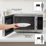 SHARP SMC1664KSC Carousel Countertop Microwave Oven ? 1.6 cu. ft. 1100W Stainless Steel - Vignette | Home Cozy Nest