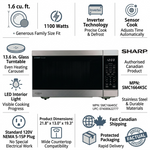 SHARP SMC1664KSC Carousel Countertop Microwave Oven ? 1.6 cu. ft. 1100W Stainless Steel - Vignette | Home Cozy Nest