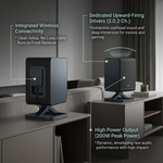 Sharp HT-SPR52021-BK 2.0.2 Wireless Rear Surround Speakers ? 200W Peak Power - Vignette | Home Cozy Nest