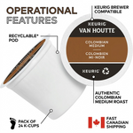 COFFEE-K CUP VAN HOUTTE COLOMBIAN MEDIUM (33717) 24/BX - Vignette | Home Cozy Nest
