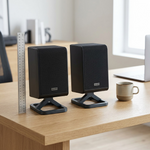 Sharp HT-SPR52021-BK Wireless Rear Surround Speakers - 200W Peak Dolby Atmos Up-Firing Drivers - Vignette | Home Cozy Nest