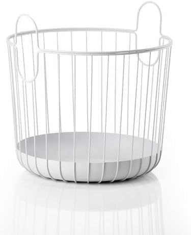 ZONE DENMARK Inu Basket - Basket with Handles Crafted from Metal - with sleek and sturdy design - Stylish and Functional Storage for Kitchen, Bathroom, Children's Room, and Home Office- (Small)