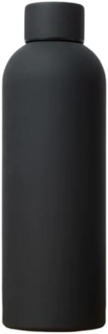 17 oz Matte Finish Stainless Steel Water Bottle | Leak Proof | Wide Mouth & Easy to Open | Easy Grip | Perfect for staying hydrated at School, College, Work, Gym (Black)