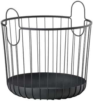 ZONE DENMARK Inu Basket - Basket with Handles Crafted from Metal - with sleek and sturdy design - Stylish and Functional Storage for Kitchen, Bathroom, Children's Room, and Home Office- (Small)