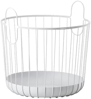 ZONE DENMARK Inu Basket - Basket with Handles Crafted from Metal - with sleek and sturdy design - Stylish and Functional Storage for Kitchen, Bathroom, Children's Room, and Home Office- (Small)