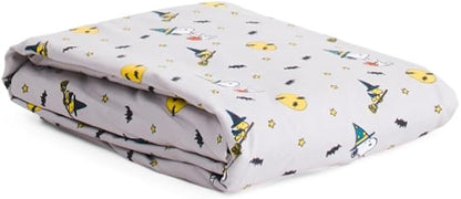 Berkshire Blanket & Home Co. Peanuts Halloween Fall Themed Sheet Sets (Gray - Bats, Stars, Full Moons, Full)