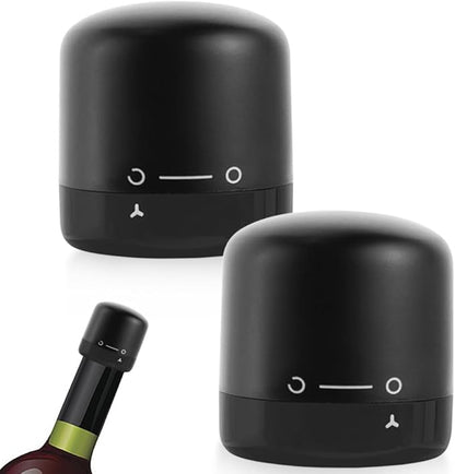 2 Pack Wine Bottle Stopper, Reusable Wine Saver, Leak-Proof Wine Cork, Silicone Wine Stoppers, Keeps Wine Fresh Efficient Sealed Storage, Wine Supplies Gift Accessories