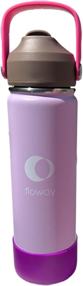 18oz Stainless Steel Vacuum Insulated Water Bottle with Straw Lid and Cleaning Brush, BPA Free, Leakproof, Temp Control, for Hot and Cold Drinks (Electric Lavender, 18oz)