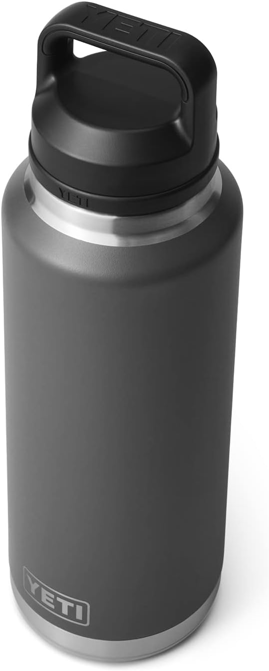 YETI Rambler 46 oz Bottle, Vacuum Insulated, Stainless Steel with Chug Cap, Charcoal