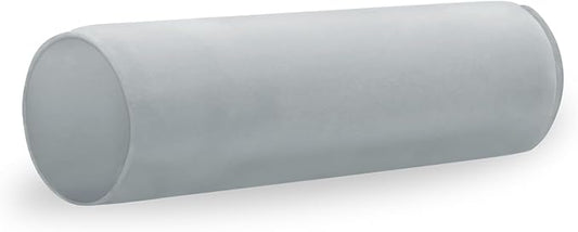 Round Cervical Roll Cylinder Bolster Pillow, 4" x 17" Orthopedic Cervical Roll Memory Foam Ergonomically Pillow forBed， Car, Office and Home Use，with Washable Cover (Grey)