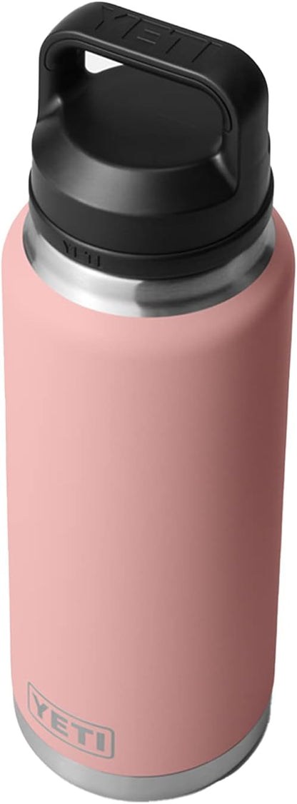 YETI Rambler 36 oz Bottle Retired Color, Vacuum Insulated, Stainless Steel with Chug Cap, Sandstone Pink