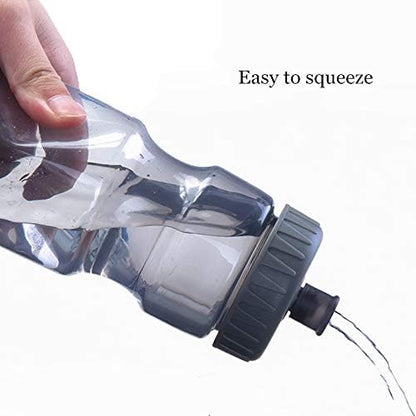 Zsling Squeeze Water Bottles Sports,Insulated - BPA-Free, Bike water Bottle, Running Water Bottle Handheld,Squirt Water Bottle, Breakaway Bottles,for Hiking, Cycling (Clear-24oz)