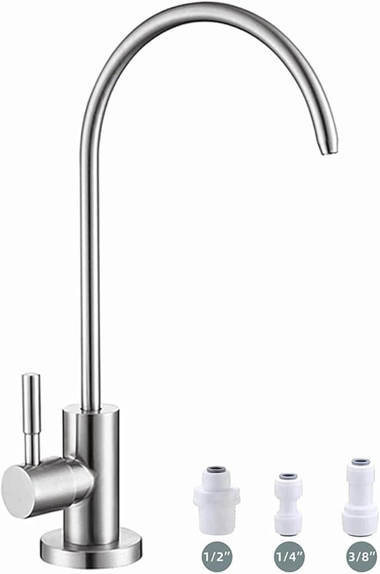 Water Filter Faucet Reverse Osmosis Faucet Fits Most RO Units or Water Filtration System in Non-Air Gap, Lead-Free Stainless Steel Drinking Water Faucet for Bar Kitchen Sink