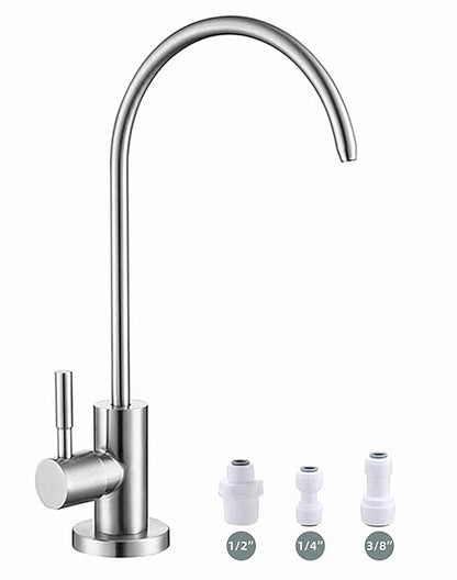 Water Filter Faucet Reverse Osmosis Faucet Fits Most RO Units or Water Filtration System in Non-Air Gap, Lead-Free Stainless Steel Drinking Water Faucet for Bar Kitchen Sink