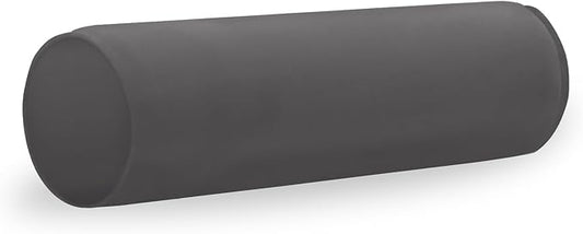 Round Cervical Roll Cylinder Bolster Pillow, 4" x 17" Orthopedic Cervical Roll Memory Foam Ergonomically Pillow forBed， Car, Office and Home Use，with Washable Cover (Dark Grey)