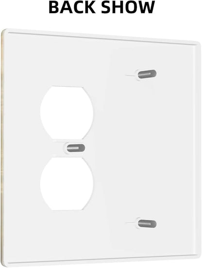 Christ Jesus Cross Sky Decorative Combo 1 Blank Duplex Outlet Switch Cover Wall Plate 2 Gang for Electrical Kitchen Living Room Bedroom Bathroom Home Novelty Decorate