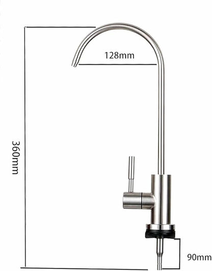 Water Filter Faucet Reverse Osmosis Faucet Fits Most RO Units or Water Filtration System in Non-Air Gap, Lead-Free Stainless Steel Drinking Water Faucet for Bar Kitchen Sink