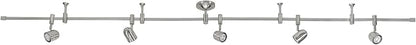 Catalina Lighting 96" Track Ceiling Light, Brushed Nickel, Transitional 5-Light LED Flex Track, Bulb Included, for Kitchen, Living Room, Home Lighting