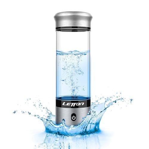 Upgrade Hydrogen Water Bottle Generator - Portable Rechargeable & Electrolysis with SPE/PEM Technology for Improve Water Quality, Hydrogen Bottle Machine for Home, Office, Travel, Drinking