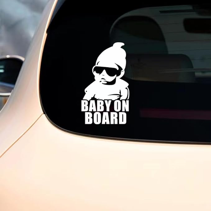 【Baby in Car 】Stickers for Car & 【Baby on Board 】Decals for Cars, Baby Safety Car Signs, Funny Baby Car Stickers (3Pcs)