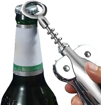 Wine Opener Stainless Steel Multifunctional Wing CorkScrew opener Wine bottle Soda Bottles For Bars restaurants And Home Heavy Duty Zinc Alloy