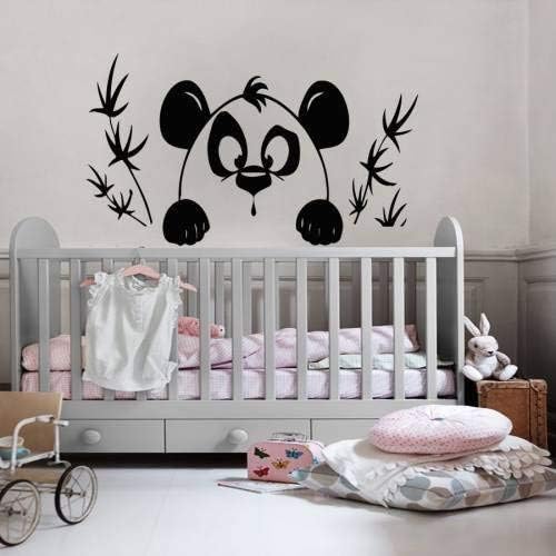 Panda Wall Decals Animals Bear Bamboo Art Nursery Bedroom Kitchen Vinyl Decal Sticker Home Decor L531 (22x38)