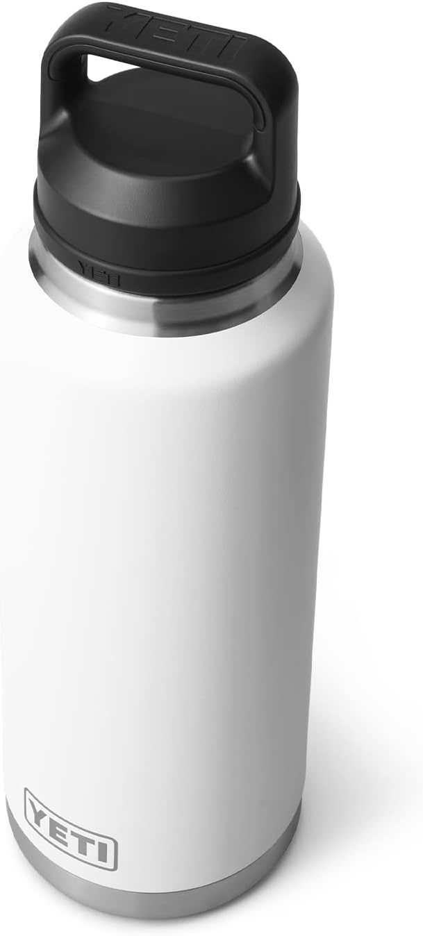 YETI Rambler 46 oz Bottle, Vacuum Insulated, Stainless Steel with Chug Cap, White