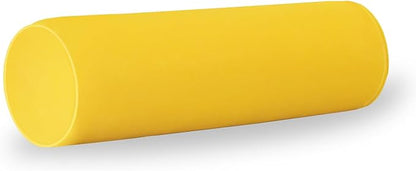 Round Cervical Roll Cylinder Bolster Pillow, 4" x 17" Orthopedic Cervical Roll Memory Foam Ergonomically Pillow forBed， Car, Office and Home Use，with Washable Cover (Yellow)