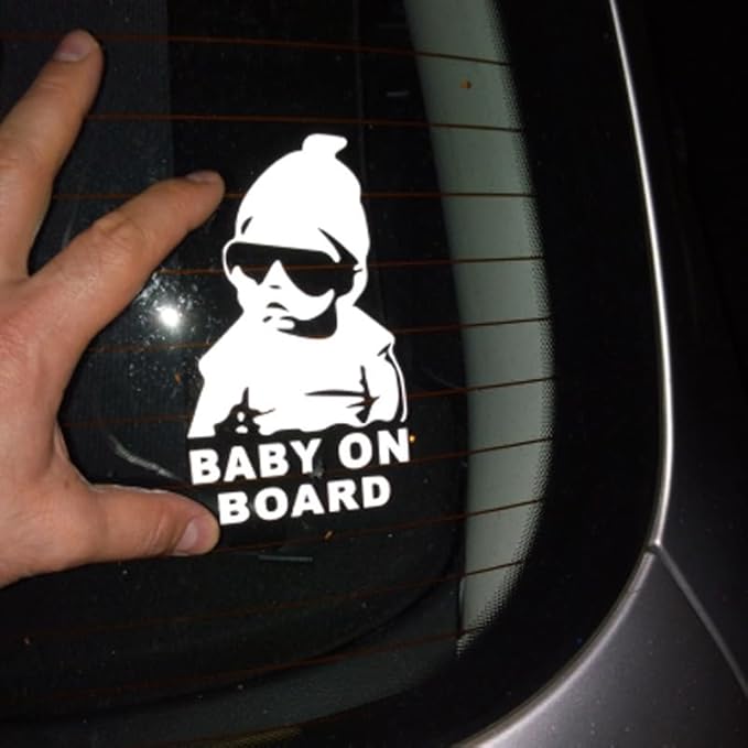 【Baby in Car 】Stickers for Car & 【Baby on Board 】Decals for Cars, Baby Safety Car Signs, Funny Baby Car Stickers (3Pcs)