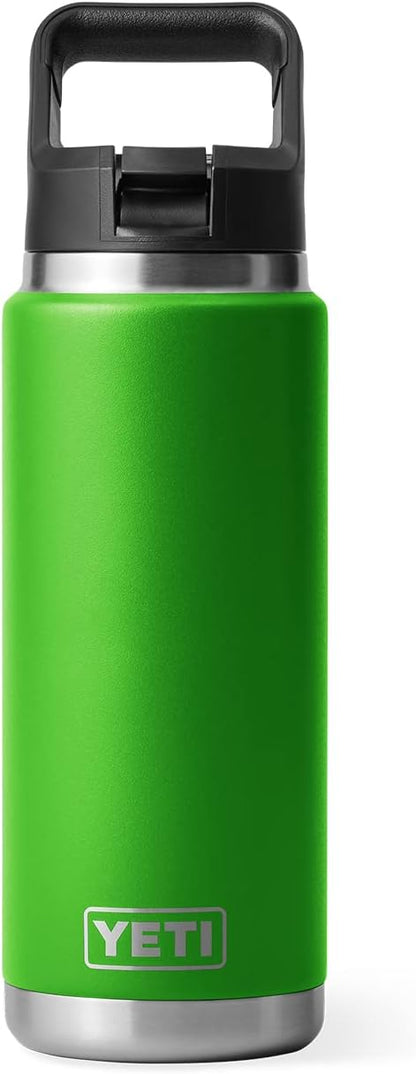 YETI Rambler 26 oz Bottle, Vacuum Insulated, Stainless Steel with Straw Cap, Canopy Green