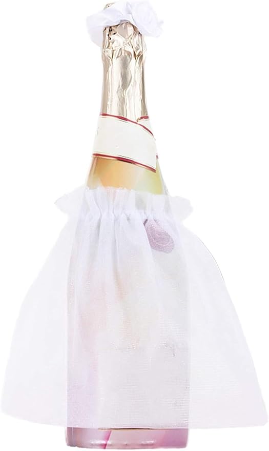 1 Set Bride and Groom Wine Bottle Covers- Wine Bottle Dress-up for Weddings Wedding Gifts for the Couple Fun Wine Bottle Covers Wedding Centerpieces Decorations Wine Bottle Covers Wine Gift Set