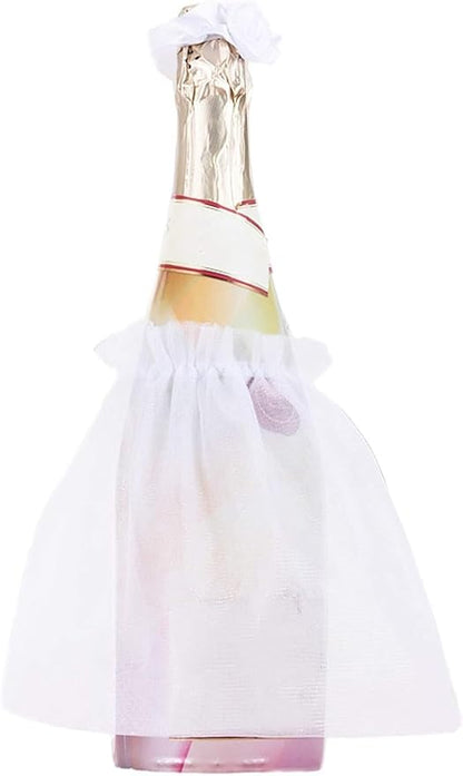 1 Set Bride and Groom Wine Bottle Covers- Wine Bottle Dress-up for Weddings Wedding Gifts for the Couple Fun Wine Bottle Covers Wedding Centerpieces Decorations Wine Bottle Covers Wine Gift Set