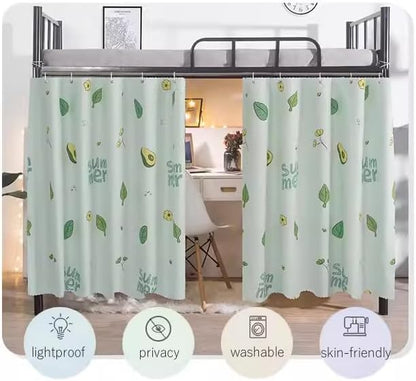 SIQITECHNO 2 Pieces Upper/Bottom Bunk Bed Curtains Dorm Home Blackout Privacy Bed Cloth Curtain Shading Breathable Dustproof Bed Canopy with Rope and Buckles for Kids Teen Loft Bed Single Sleeper