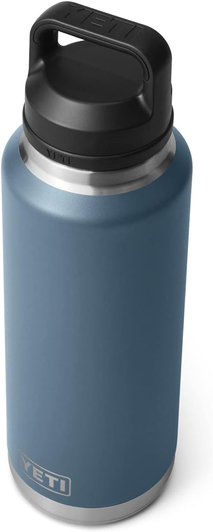 YETI Rambler 46 oz Bottle, Vacuum Insulated, Stainless Steel with Chug Cap, Nordic Blue