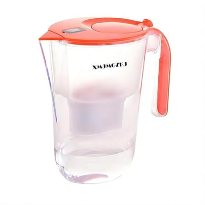 Orange Color Water Pitcher with Filter, 15Cups of Water, BPA Free, Make Water Good Taste, 4-Step Filtration,Home & Office use