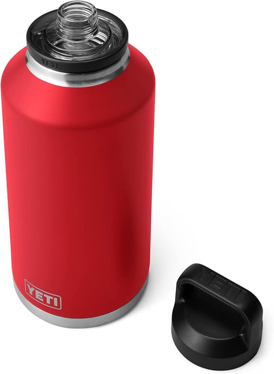 YETI Rambler 64 oz Bottle, Vacuum Insulated, Stainless Steel with Chug Cap, Rescue Red