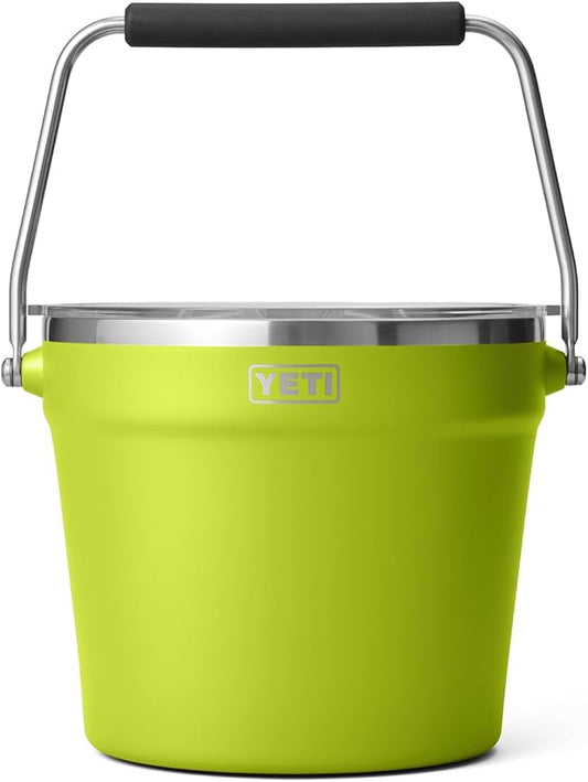 YETI Rambler Beverage Bucket, Double-Wall Vacuum Insulated Ice Bucket with Lid, Chartreuse