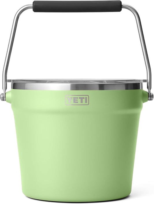 YETI Rambler Beverage Bucket, Double-Wall Vacuum Insulated Ice Bucket with Lid, Key Lime