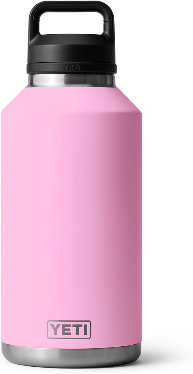 YETI Rambler 64 oz Bottle, Vacuum Insulated, Stainless Steel with Chug Cap, Power Pink