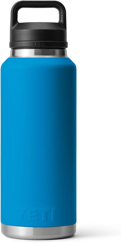 YETI Rambler 46 oz Bottle, Vacuum Insulated, Stainless Steel with Chug Cap,Big Wave Blue