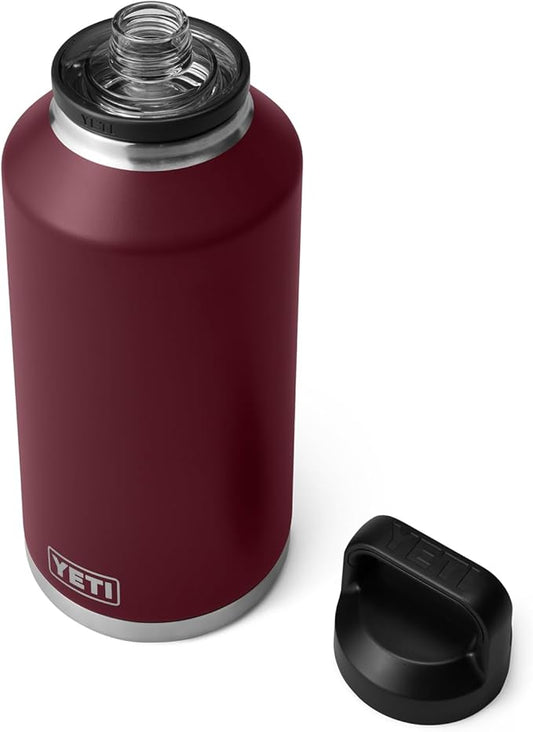 YETI Rambler 64 oz Bottle, Vacuum Insulated, Stainless Steel with Chug Cap, Wild Vine Red