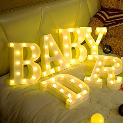 Creation Core 8.7" Tall Large LED DREAM Word Marquee Signs Battery Operated Warm White Light Up Letters for Home Bedroom Office Wedding Table Wall Decor, DREAM