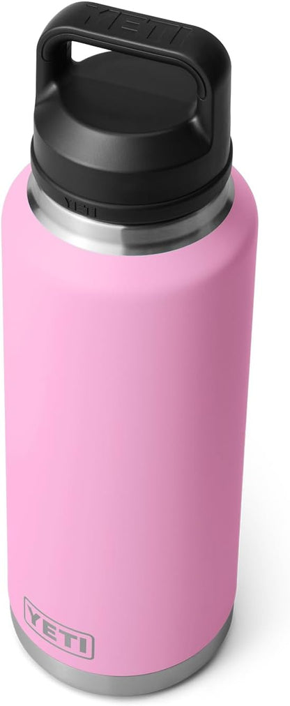 YETI Rambler 46 oz Bottle, Vacuum Insulated, Stainless Steel with Chug Cap, Power Pink