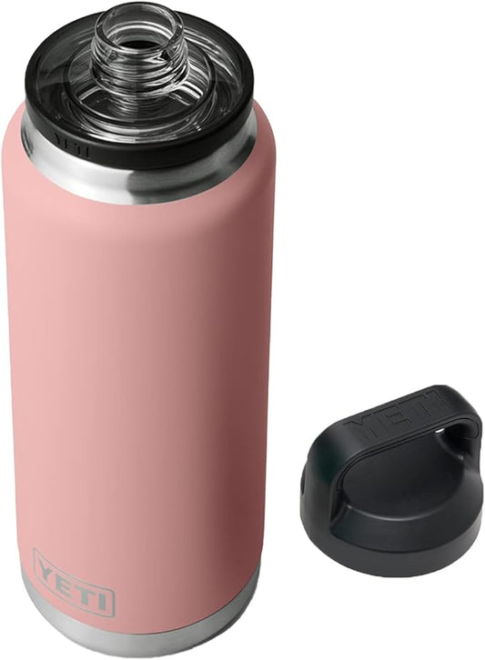 YETI Rambler 36 oz Bottle Retired Color, Vacuum Insulated, Stainless Steel with Chug Cap, Sandstone Pink