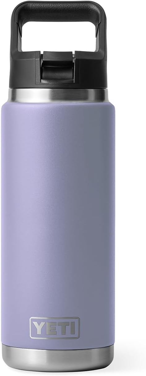 YETI Rambler 26 oz Bottle, Vacuum Insulated, Stainless Steel with Straw Cap, Cosmic Lilac