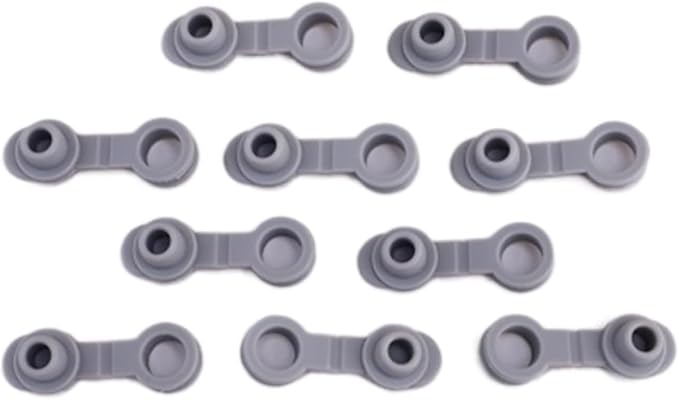 10Pcs Grey Universal Silicone Sealing Bottle Straw,Bar and Wine Tools,Hole Grommets Stopper Lids Straw Plug Replacement Tumber 20/30Oz Thermos Cup, Wine Stoppers,Wine Stoppers and Pourers